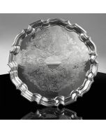 14" Round Silver Tray