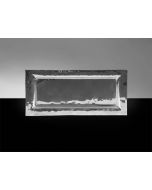 8 x 14" Rectangle Hammered Stainless Tray