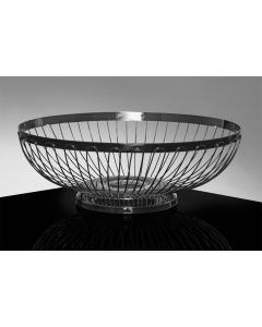 9" Oval Chrome Basket