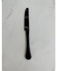 Black Hammered Dinner Knife