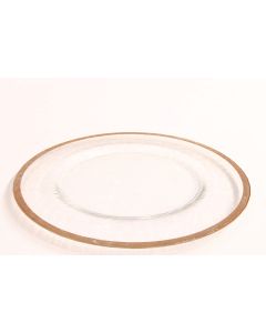 Gold Rim Glass Charger Plate