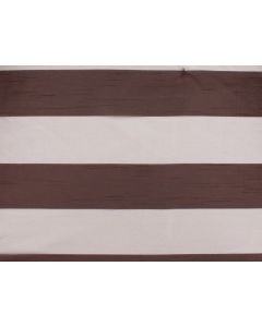 Chocolate Chiffon Stripe 81" x 81" Square Table Linen