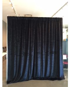 Black Velvet Curtain Backdrop 8 foot height - per foot