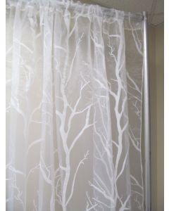 Sheer White Curtain Backdrop 17 foot height - per foot