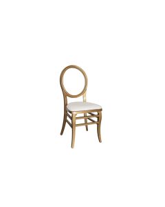 Gold Nova Chair with Ivory cushion