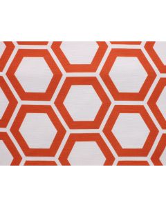 Orange Honeycomb 132" Round Table Linen