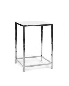 30" Chrome Square Tall Cocktail Table