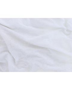 White Crush Velvet 90" x 132" Rectangular Table Linen