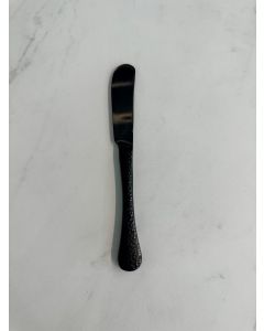 Black Hammered Butter Knife