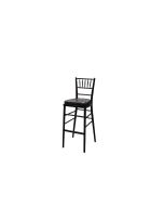 Black Chivari Barstool with Black cushion