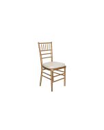 Gold Chivari Chair with Ivory Cushion