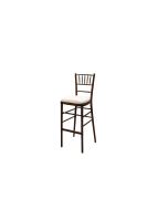 Walnut Chivari Barstool with Ivory cushion