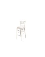 White Chivari Barstool with White cushion